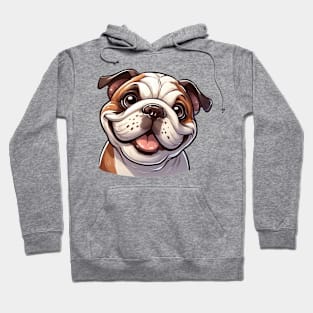 Cute Bulldog Illustration Hoodie